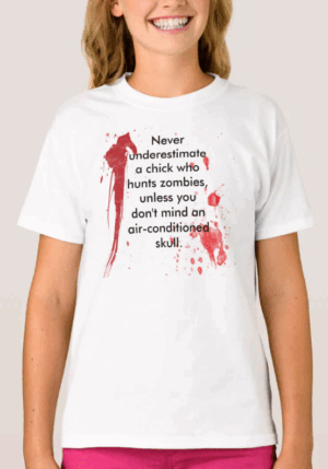 Zombie chick crew t-shirt