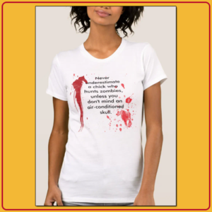 Zombie chick fitted t-shirt