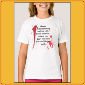 Zombie chick crew t-shirt