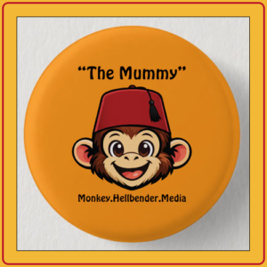 Khaki Macaque Monkey Button - The Mummy