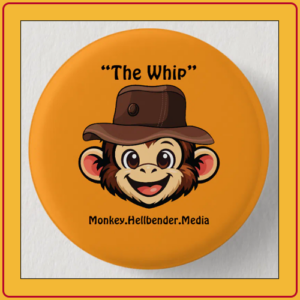 Khaki Macaque Monkey Button - The Whip