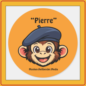 Khaki Macaque Monkey Sticker - Pierre