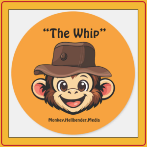 Khaki Macaque Monkey Sticker - The Whip